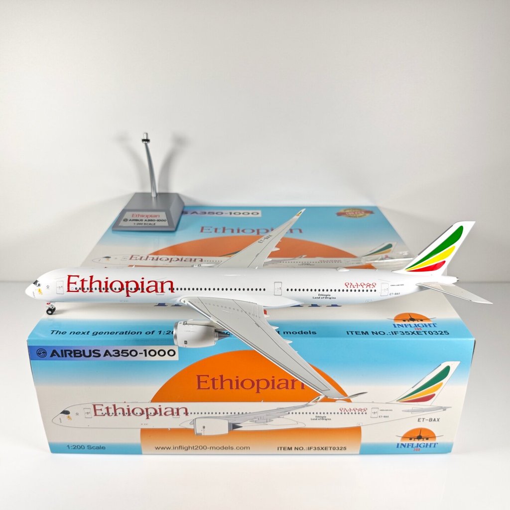 Inflight 1: 200 เอธิโอเปีย Airlines A350-1000 ET-BAX ET-BAW โลหะผสม