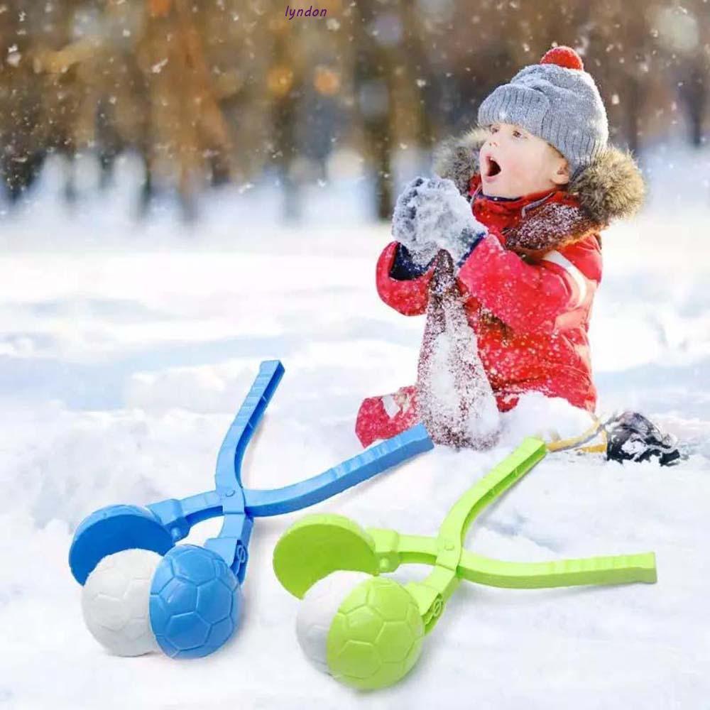 LYNDON Snow Ball Maker Snowballs ต่อสู้ฤดูหนาวสีสุ่มของเล่นกีฬากลางแจ้งฟุตบอล Snow Ball Snowball Mak