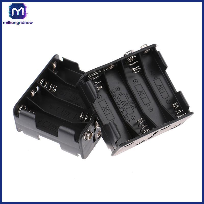 [ล้านgridnew] 8*AA 12V Battery Clip Slot Storage Holder Box Case With 9V Snap Connector WQL
