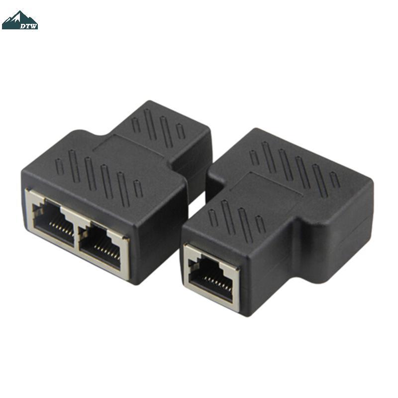 1ถึง2สายแลนอีเทอร์เน็ตเชื่อมต่ออะแดปเตอร์ปลั๊กตัวแยก RJ45