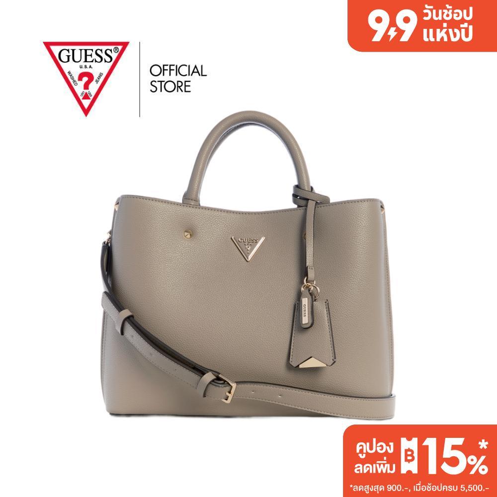 GUESS กระเป๋า รุ่น BG697406 MERIDIAN II GIRLFRIEND SATCHEL สีน้ำตาลอมเทา