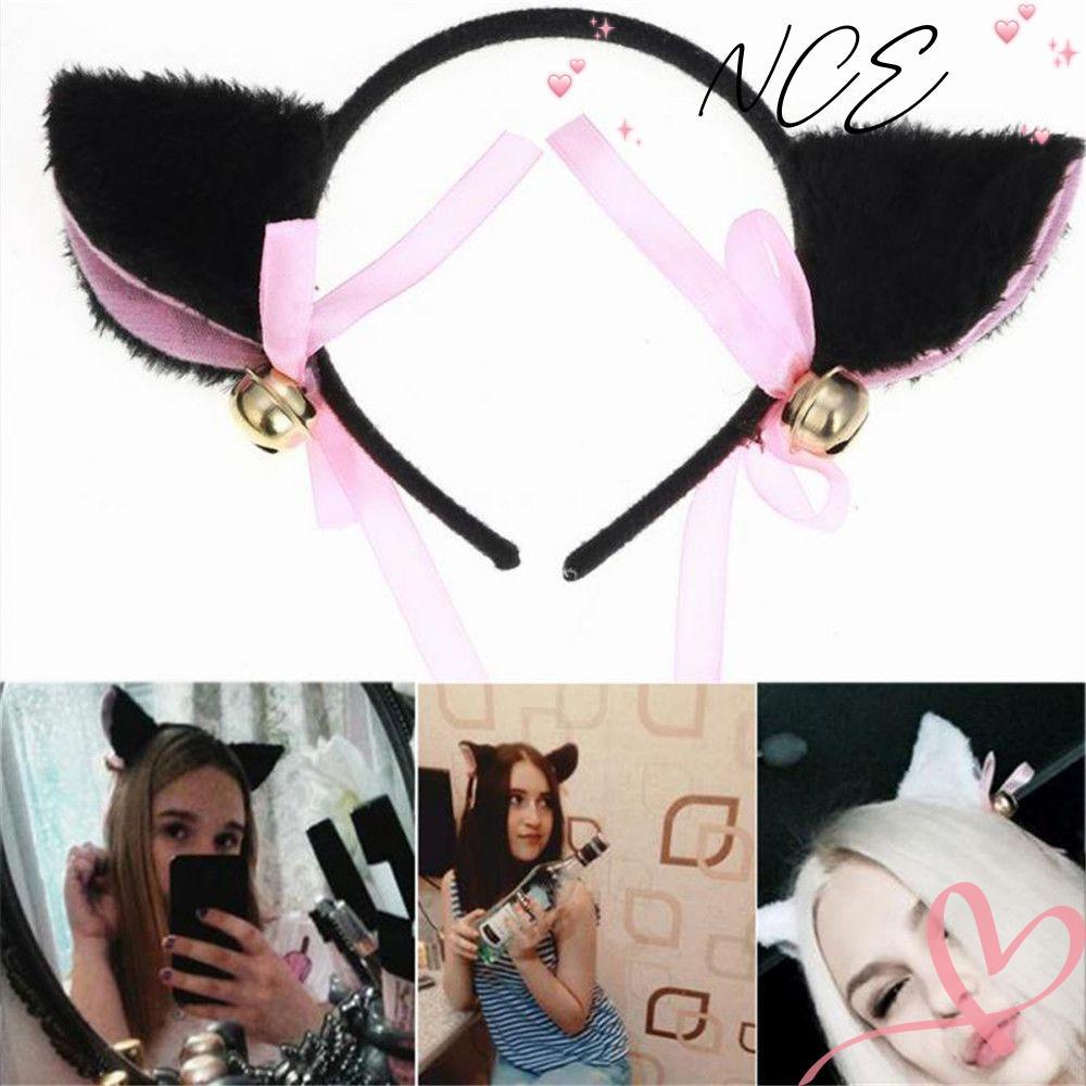 NCE Cat Ear Head Band ผู้หญิงน่ารัก Club Bar อะนิเมะคอสเพลย์อุปกรณ์เสริมผม