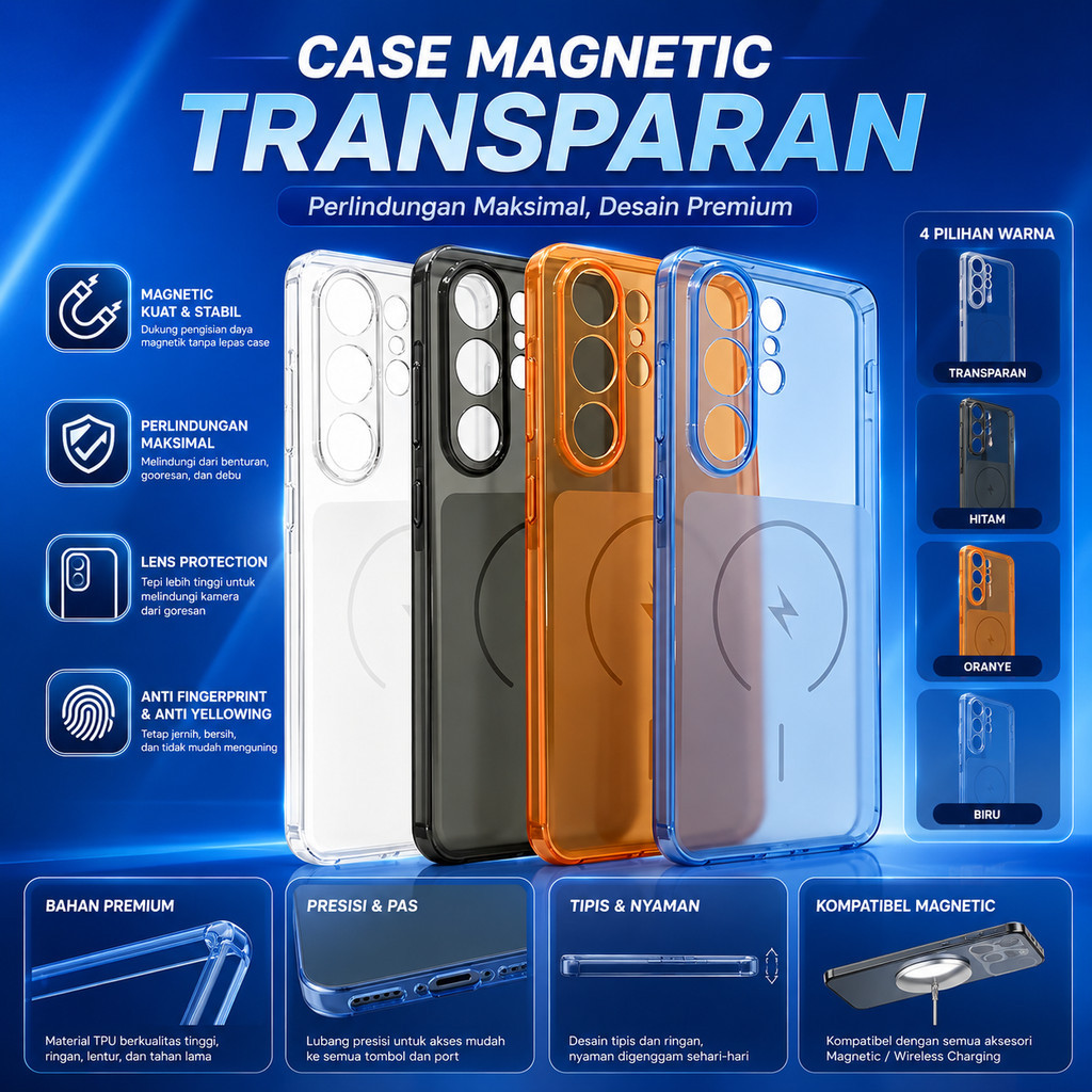 [ Poco C65 / C71 / C75 / C85 / M5S / M6 Pro 4G / X6 Pro 5G / X7 5G / F7 5G ] เคสกันกระแทกแบบใส Magsa