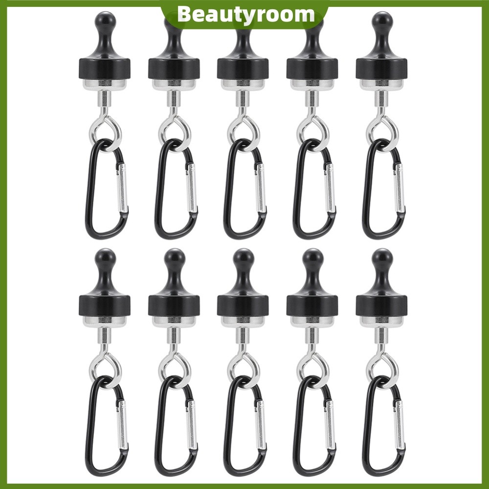 ⚡24ชม.⚡ 10 ชิ้น Strong ตะขอแม่เหล็ก D-Shape Camping ตะขอแม่เหล็ก Camping เต็นท์ Carabiner สําหรับเดิ