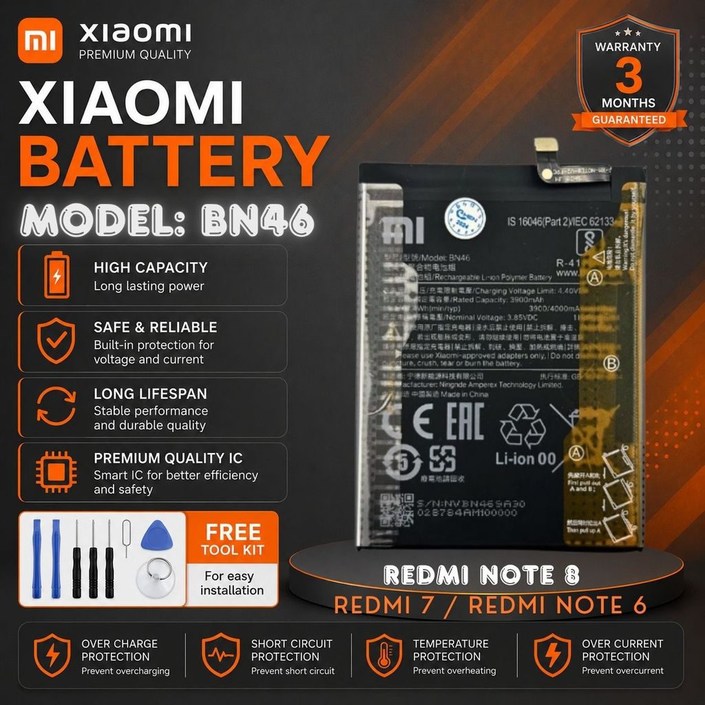 แบต Battery Xiaomi REDMI Note 8 / Redmi 7 / Redmi Note 6 (model BN46/BN62) งานแบตเตอรี่