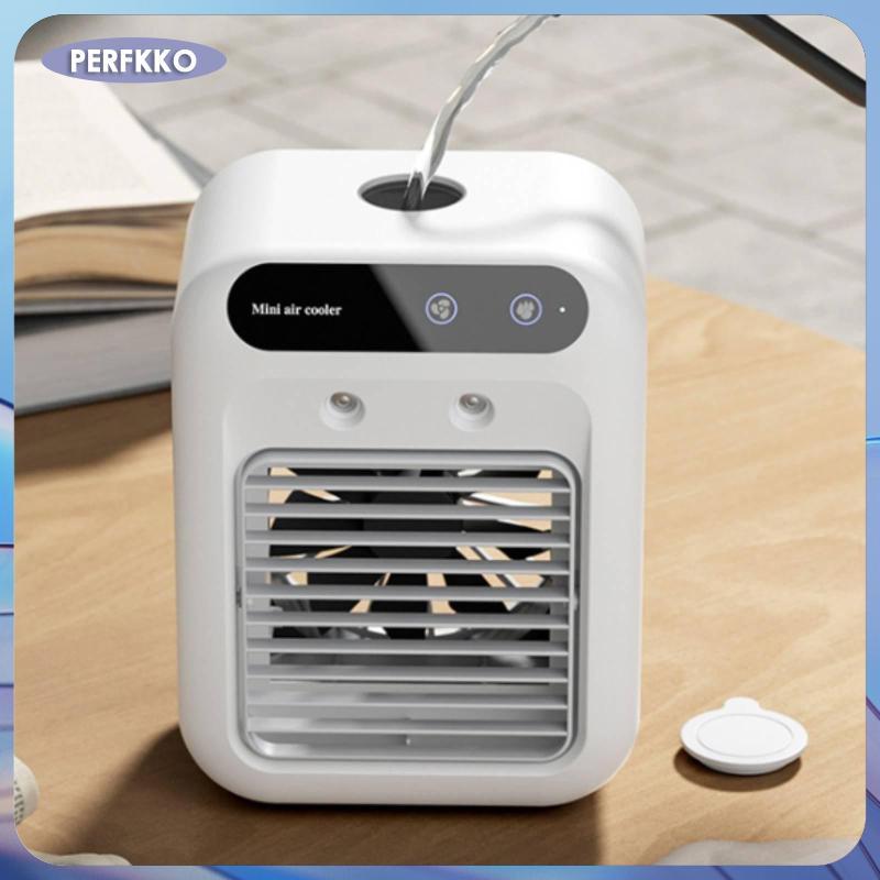 [perfkko] Mini Pet Air Chiller พัดลมสเปรย์สัตว์เลี้ยงเพิ่มความชื้น Type-C แบตเตอรี่-Powered Portable