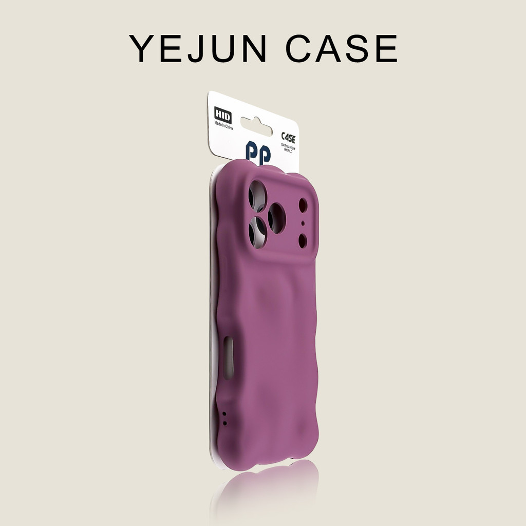 18 Yejun เหมาะสําหรับ Apple 17 เคสโทรศัพท์สีม่วง Bubble Case Frosted iphone17promax Shock-proof Prec