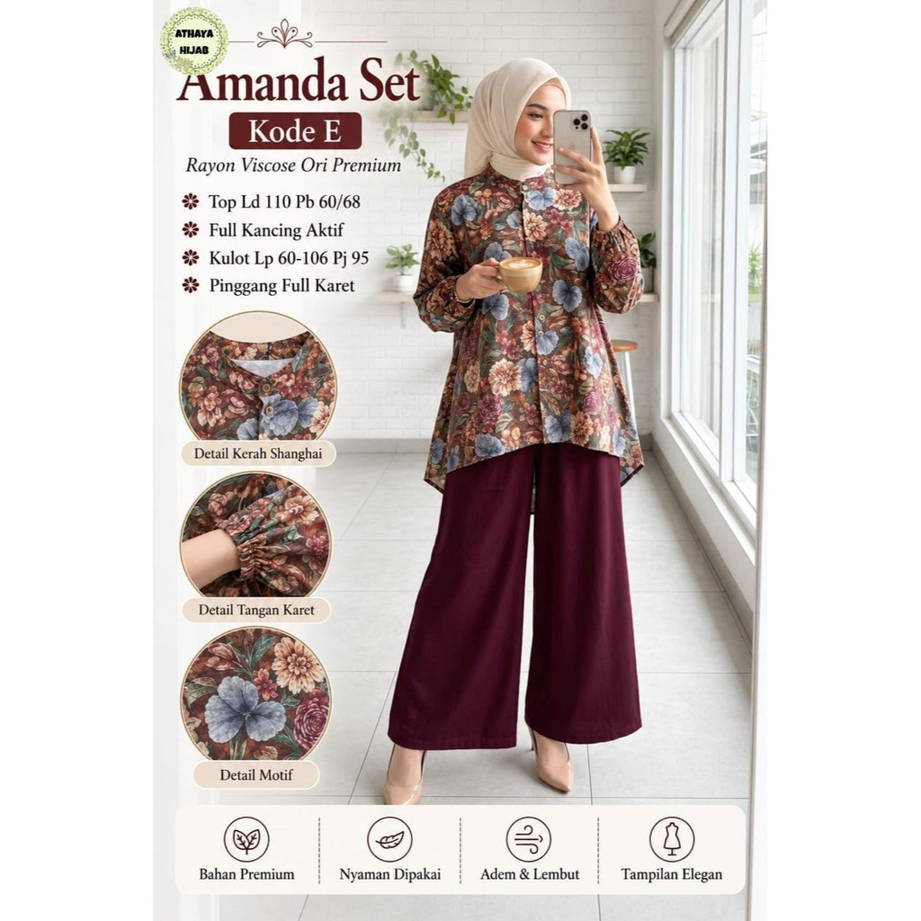 0909 AMANDA SET by AtHAYA DAILY WEAR FASHION HIJAB STORE // NOVIISTUFF