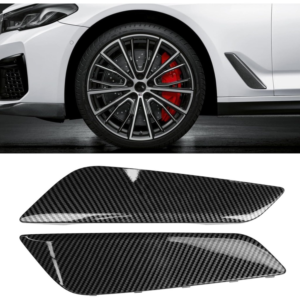 Jaronx ใช้งานร่วมกับ BMW Fender Vent สําหรับ 5 Series G30/G31 2017-2023, คาร์บอนไฟเบอร์ด้านข้าง Fend