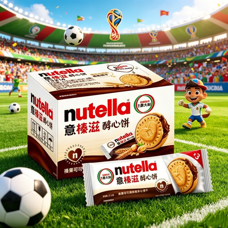 สไตล์ใหม่ Nutella Nutella Nutella Nutella 41.4g ของว่างสบายๆ บิสกิตแท้ แพ็คเกจเล็ก Love Bagged202609