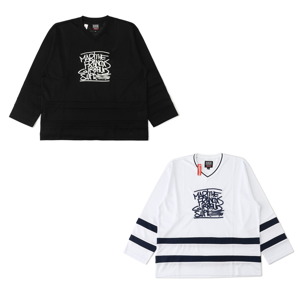 FMSE Sup x Mar Sports Casual Loose Mesh Breathable Hockey Shirt Jersey เสื้อยืดแขนยาว