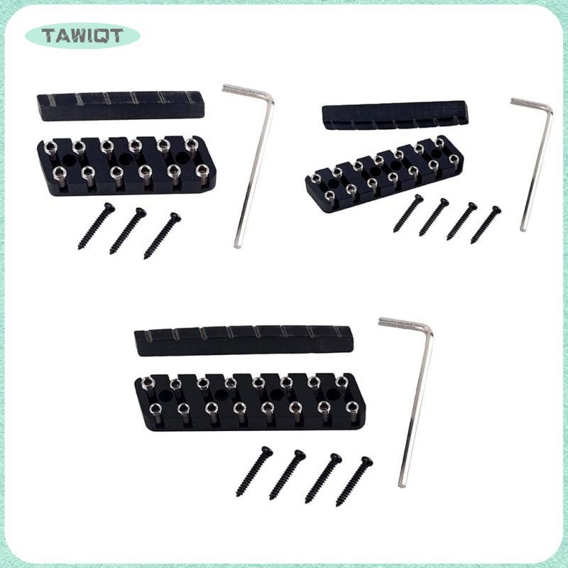 [tawiqt.th] 6 String/ 7 String/ 8 String Headless Guitar Bridge & Slotted Nut Set