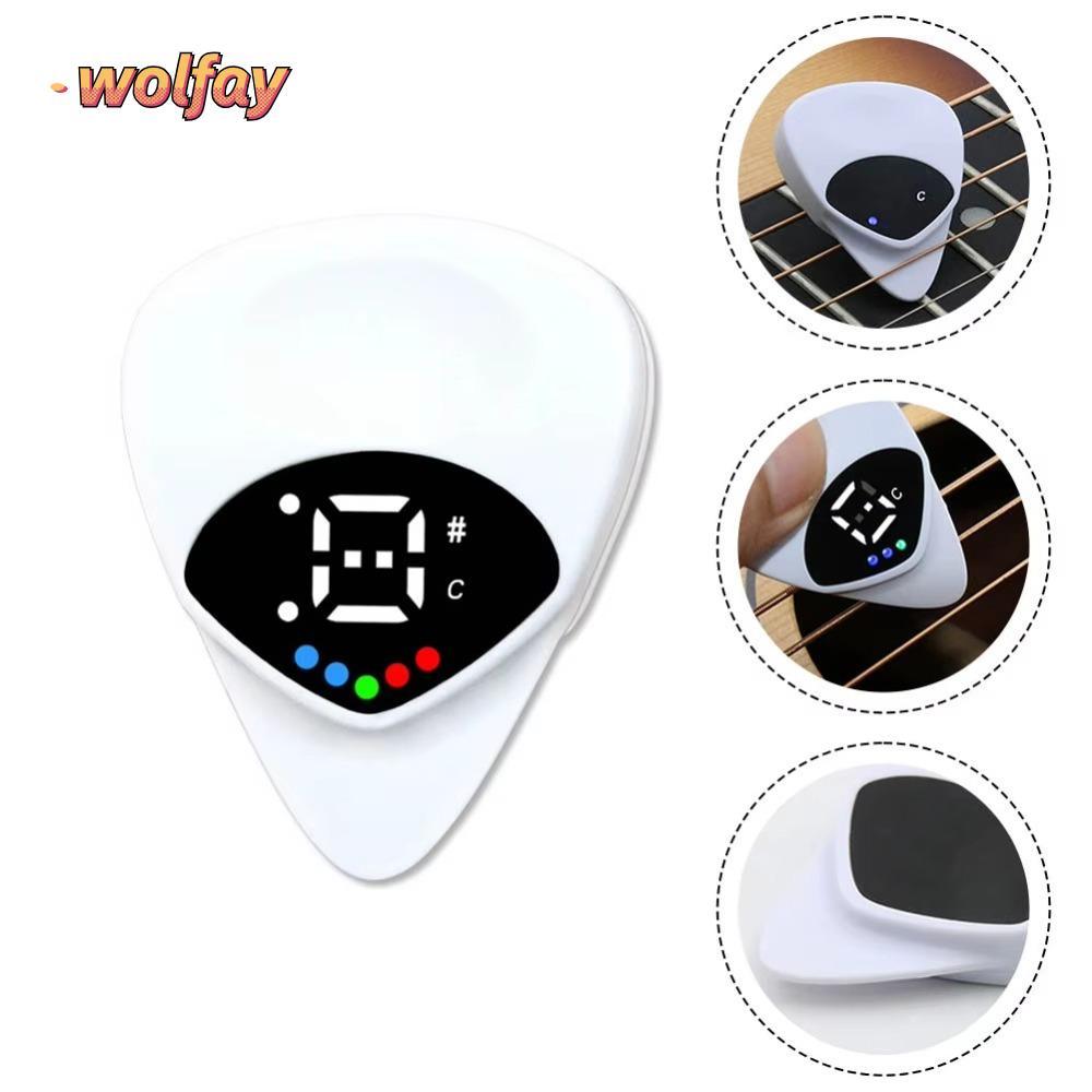 YOLANDA Multi-function Tuner, Small ABS Guitar Pick & Tuner Combo, 2-in-1 Instrument Accessories 12-