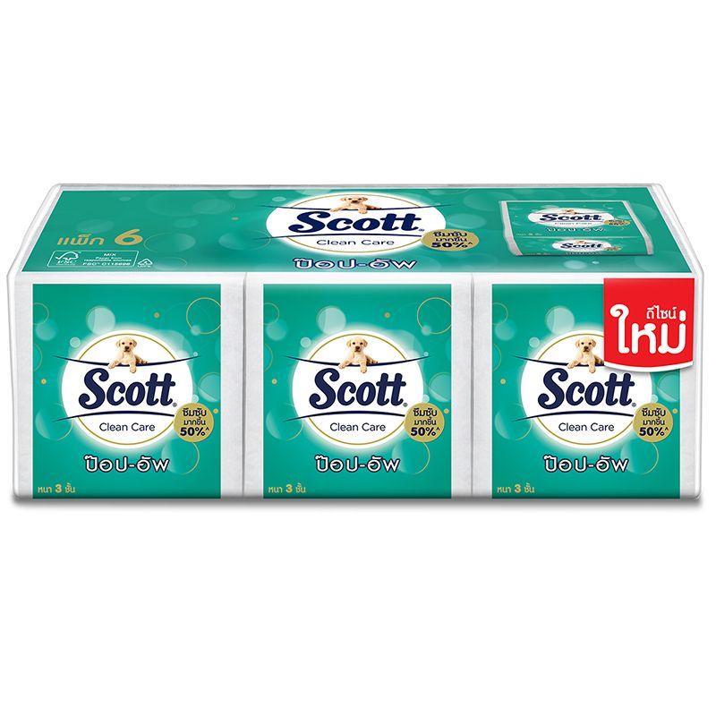 สก็อตต์เอ็กซ์ตร้าแคร์ป๊อปอัพ 60แผ่น แพค 6 Scott Extra Care Pop Up 60sheets Pack 6