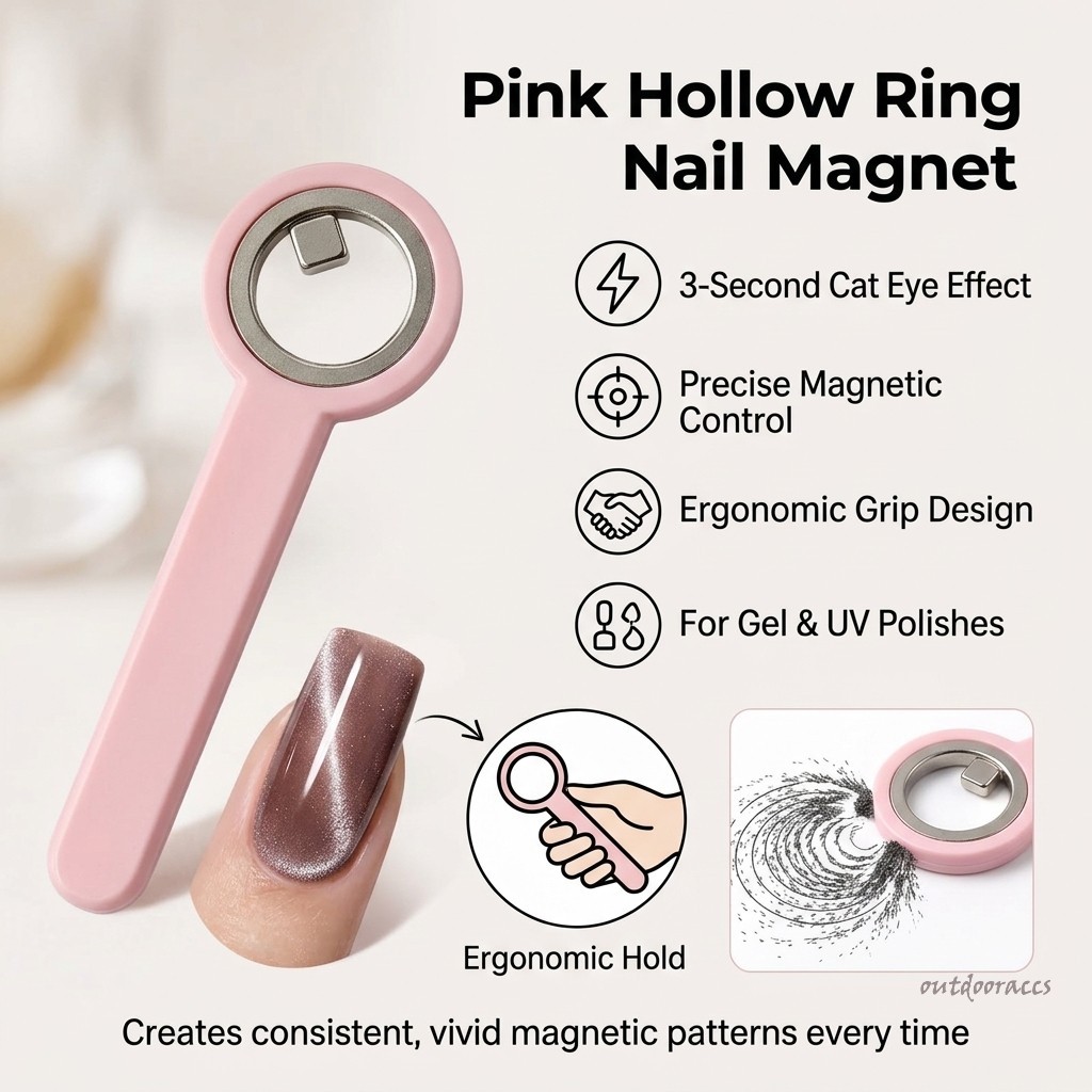 Cat Eye Nail Art Magnets Hollow Ring Tool Strong Neodymium Core 3D Effect