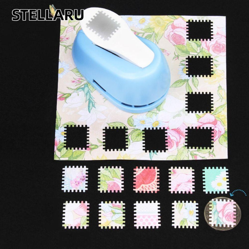 STELLARU Stamp Border Punch, Embosser DIY Crafts Stamp ลายนูน|ทําด้วยมือประณีตแบบพกพาแสตมป์ฟันเจาะ