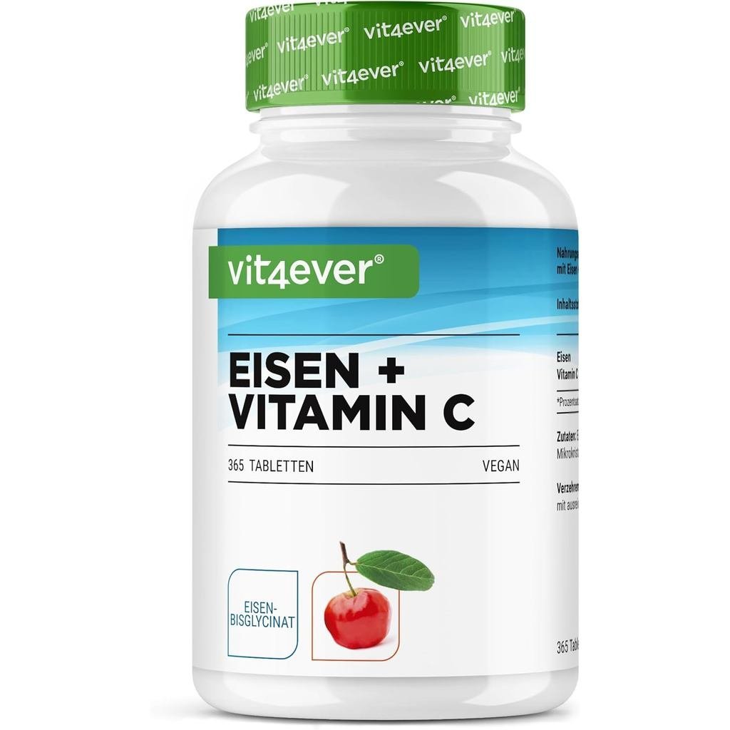 Vit4ever Iron + วิตามินซี - 365 เม็ด - Iron Bisglycinate