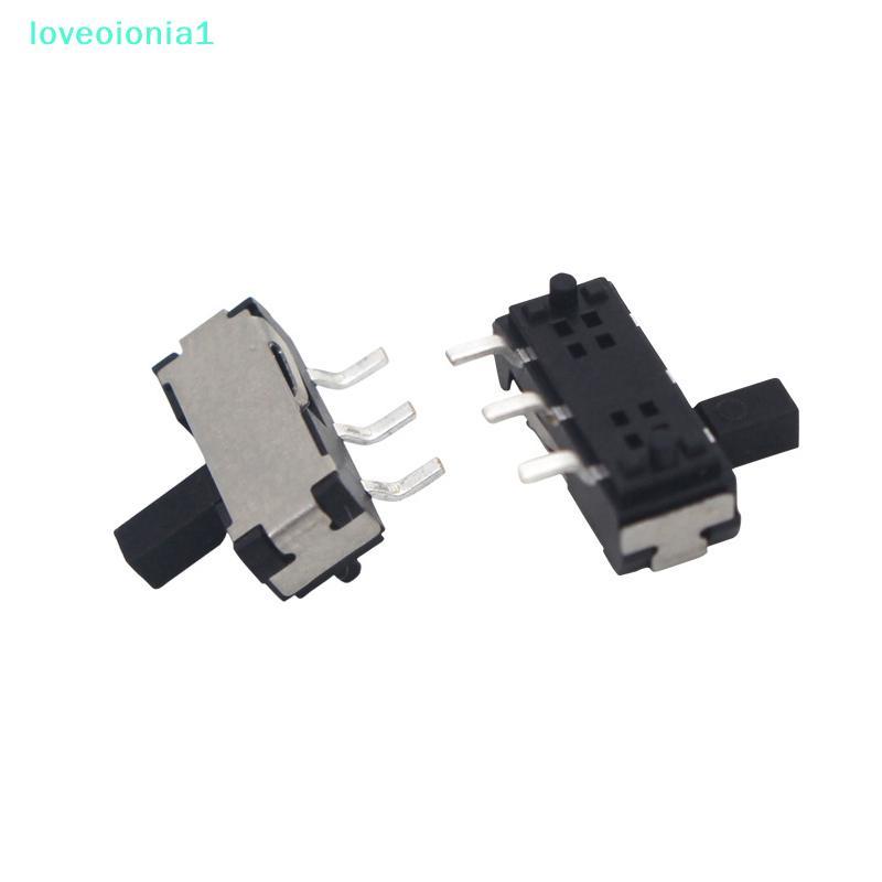 loveoionia1 10 ชิ้น 3 ขา Mini Slide Switch On-OFF 2 ตําแหน่ง Micro Slide Toggle Switch Miniature สวิ