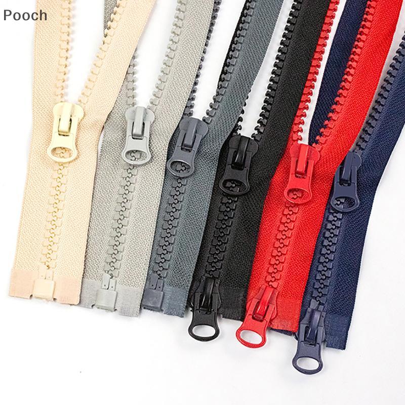 PO เรซิ่นซิปเปิด-end เดี่ยว/คู่ Sliders ซิปสองทาง Jaet Coat ยาว Zip Diy กระเป๋าอุปกรณ์เย็บผ้า CH