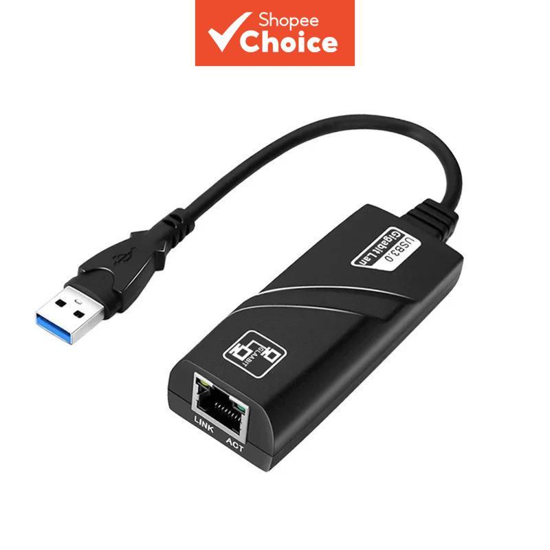 USB 3.0/2.0 10/100/1000Mbps การ์ดเครือข่ายแบบมีสาย USB ถึง RJ45 ประเภท C ถึง RJ45 LAN Ethernet อะแดปเตอร์สําหรับ PC Macbook Windows แล็ปท็อป