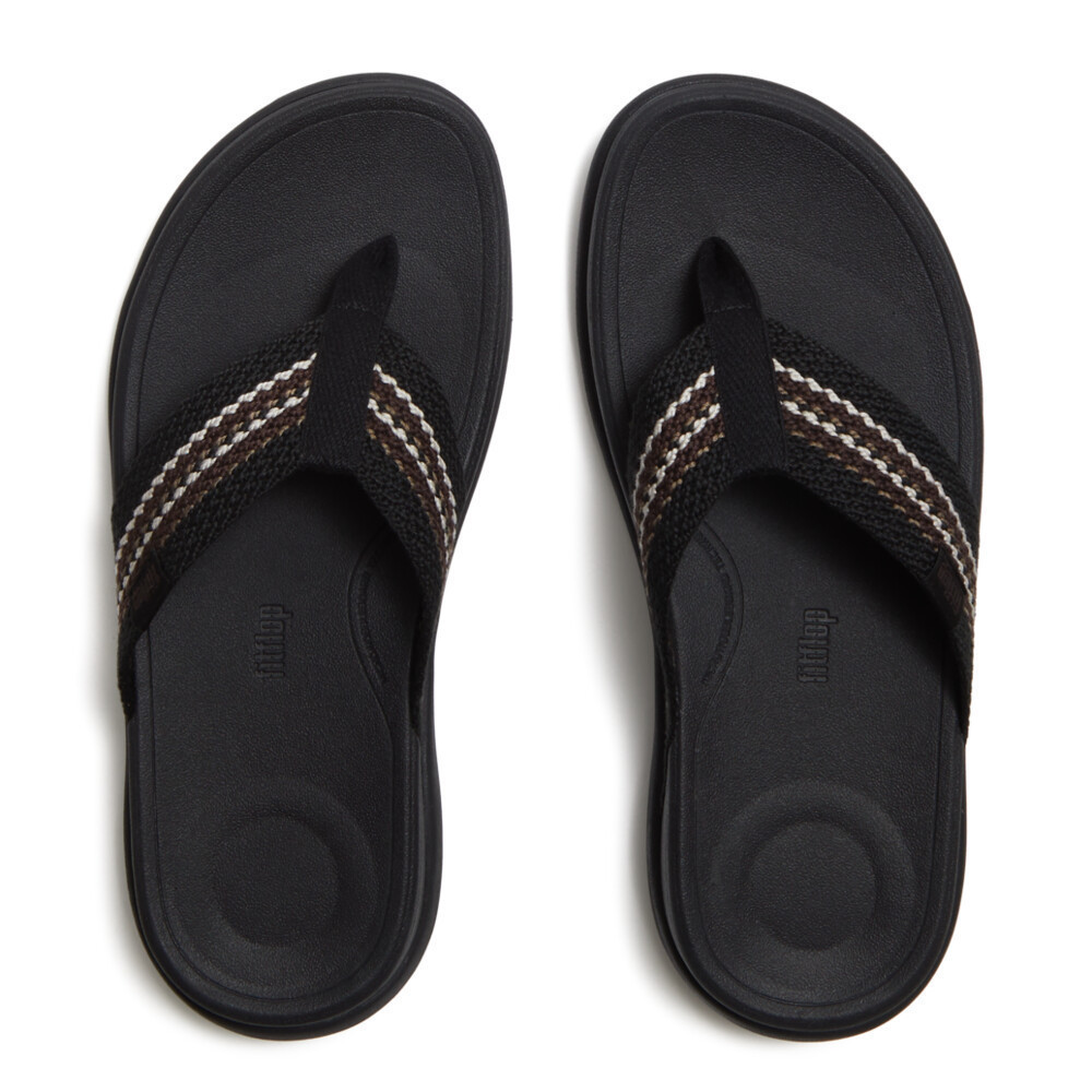 FITFLOP شبشب إصبع رجالي F-Mode Go منسوج — أسود — صورة 3
