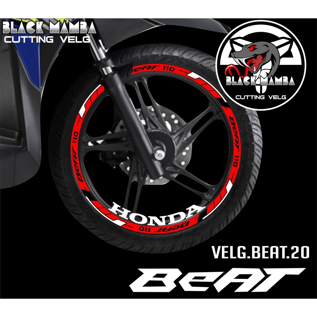 BEAT WHEEL CUTING STICKER - HONDA BEAT 20 TIRE/VELG VARIATION LIST STICKER