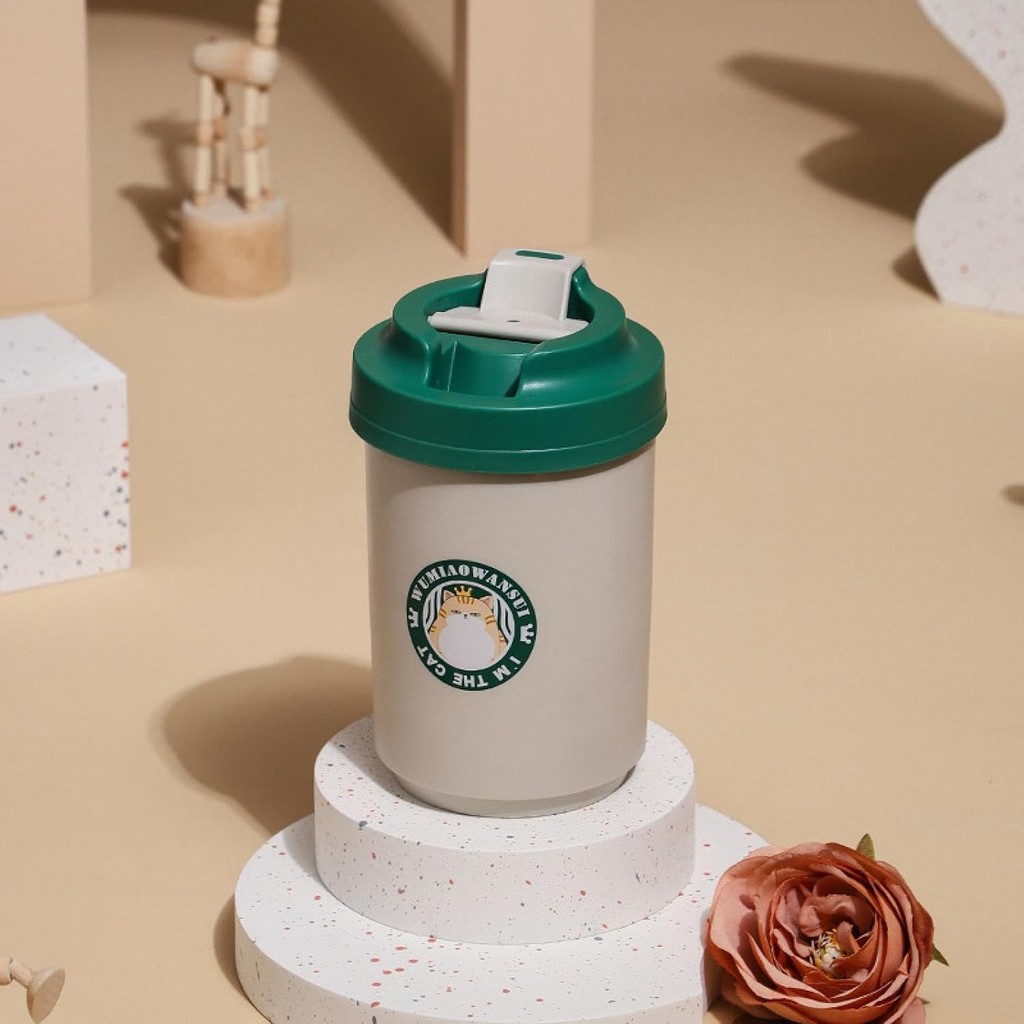 304 แก้วกาแฟสแตนเลสแก้วของขวัญสํานักงานแก้วการ์ตูนแก้วที่มีประโยชน์กลางแจ้ง