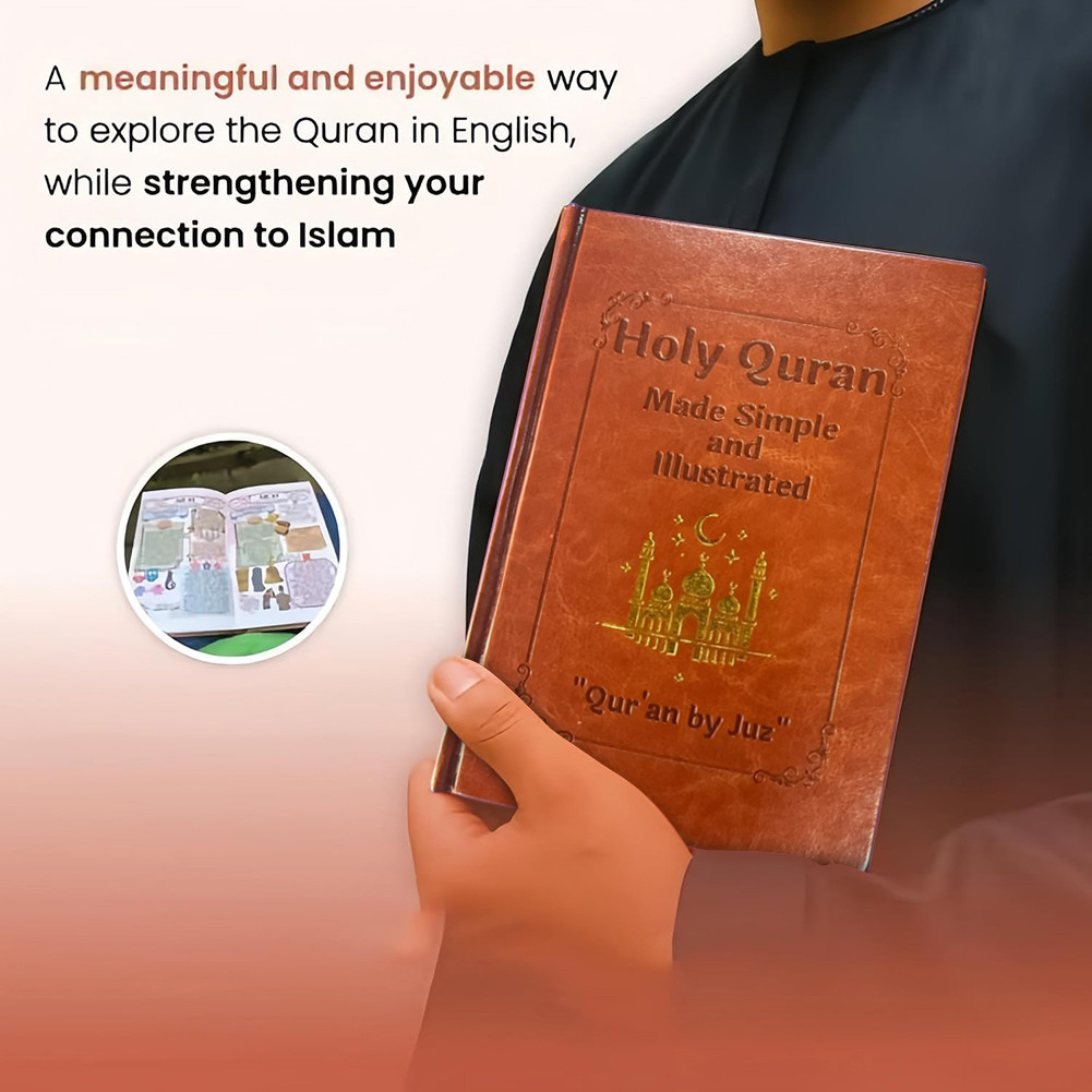 Holy Quran Made Simple Illustrated Book Easyer Way To Learn The Quran In English สําหรับเด็กผู้ใหญ่