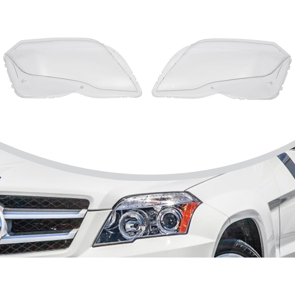 ฝาครอบเลนส์ไฟหน้าสําหรับ Mercedes GLK Class X204 2009-2012 GLK250/280/300 /350, Driver & Passenger ไ