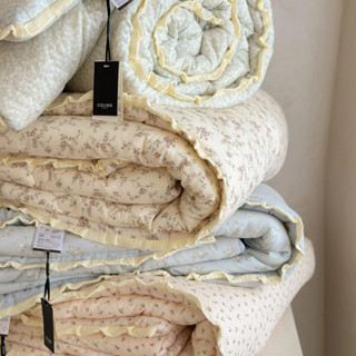 ผ้าฝ้าย 100% A-Class ลายดอกไม้ขอบพิเศษสำหรับผ้านวมขนาดควีนแล…