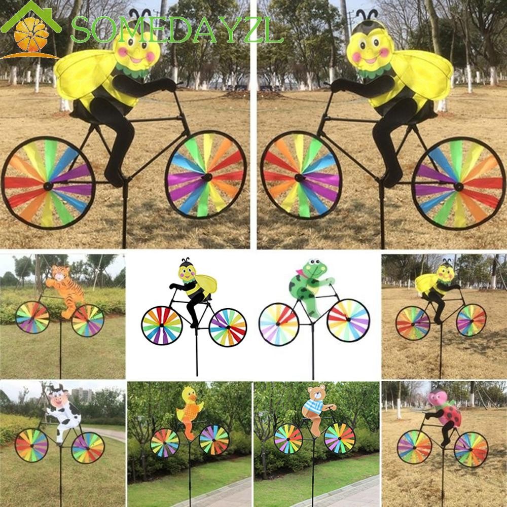 SOMEDAYZL Wind Spinner On Bike Animal Jewelry สนามหญ้า Yard Party Garden Decor