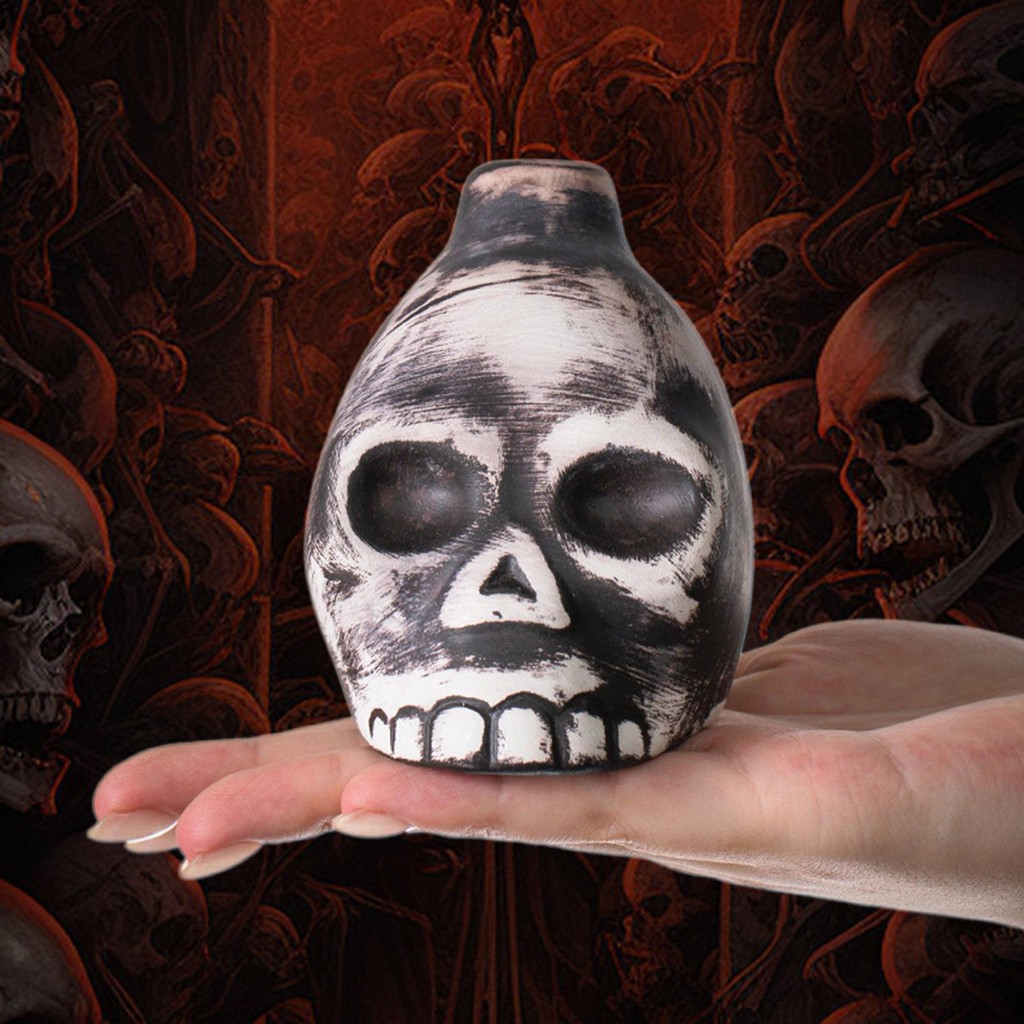 Aztec Skull Death นกหวีดเสียงที่ไม่ซ้ํากัน Spooky Aztec นกหวีดฮาโลวีน Scream นกหวีด Terrifying ปฏิบั