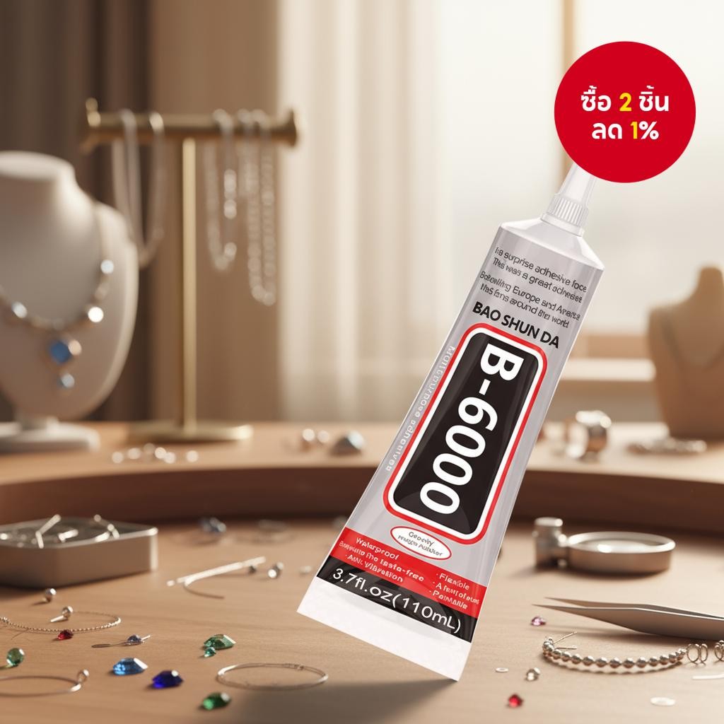 กาวติดแน่น B6000 สําหรับงานหนัก - กาวกันน้ํา แห้งเร็ว สําหรับงานประดิษฐ์และงานซ่อมแซม
