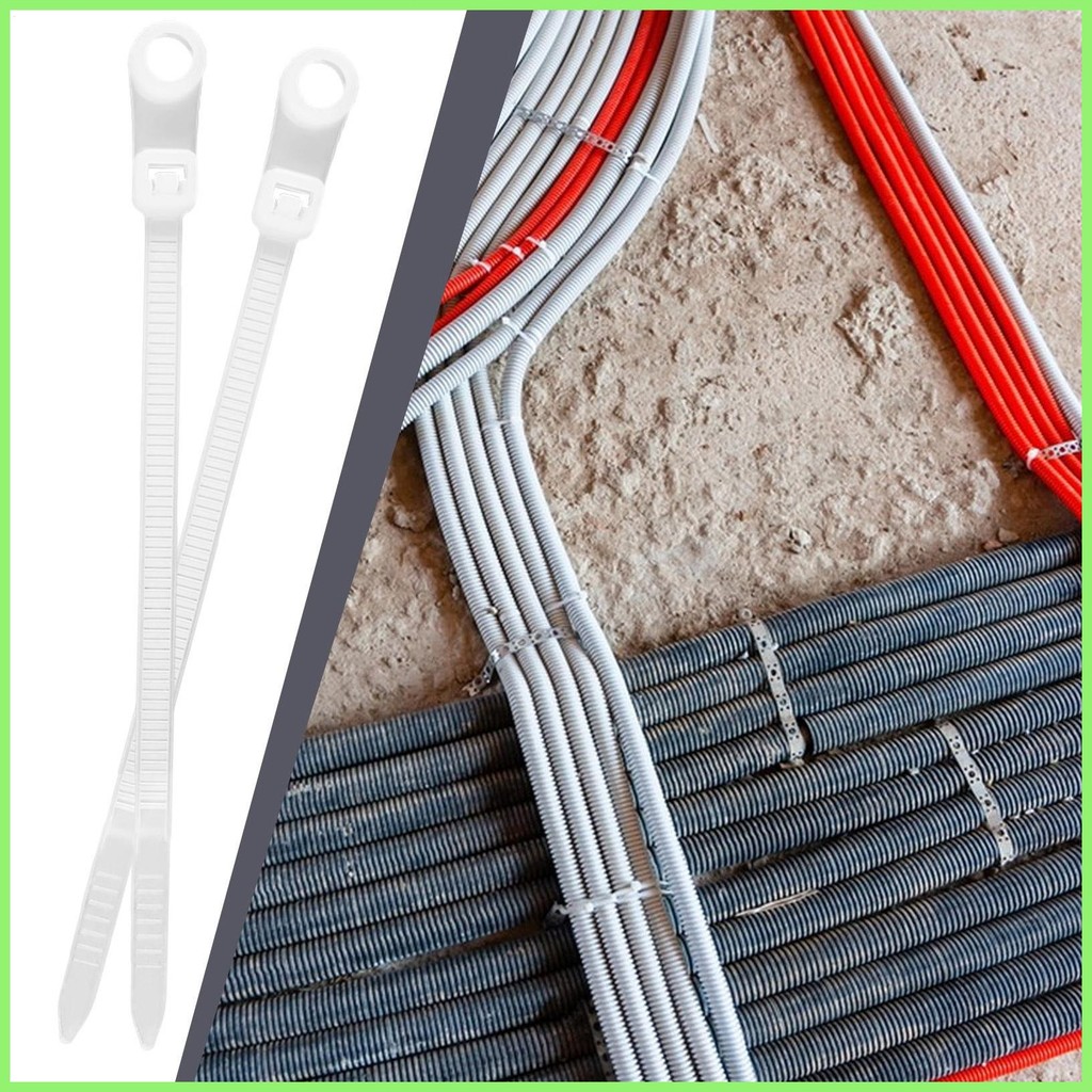 หัวไฟฟ้า Zip Ties มัลติฟังก์ชั่นไนลอน Zip Ties สกรู 100x Reusable สายไฟเครื่องมือ tamph