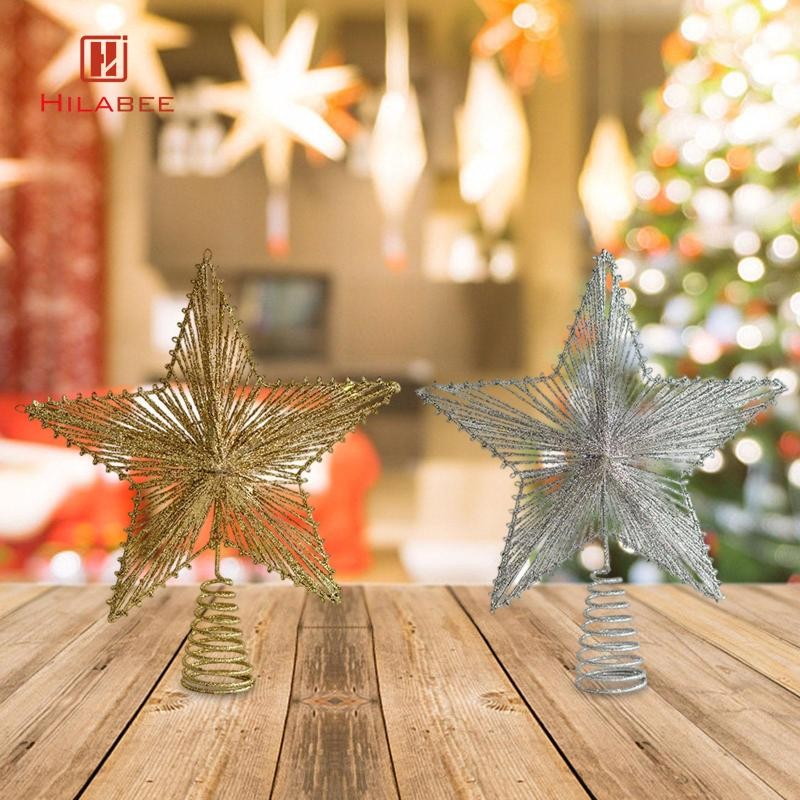 [hilabee] ต้นคริสต์มาส topper star สำหรับการประดับตกแต่ง สำนักงาน โรงแรม และบาร์