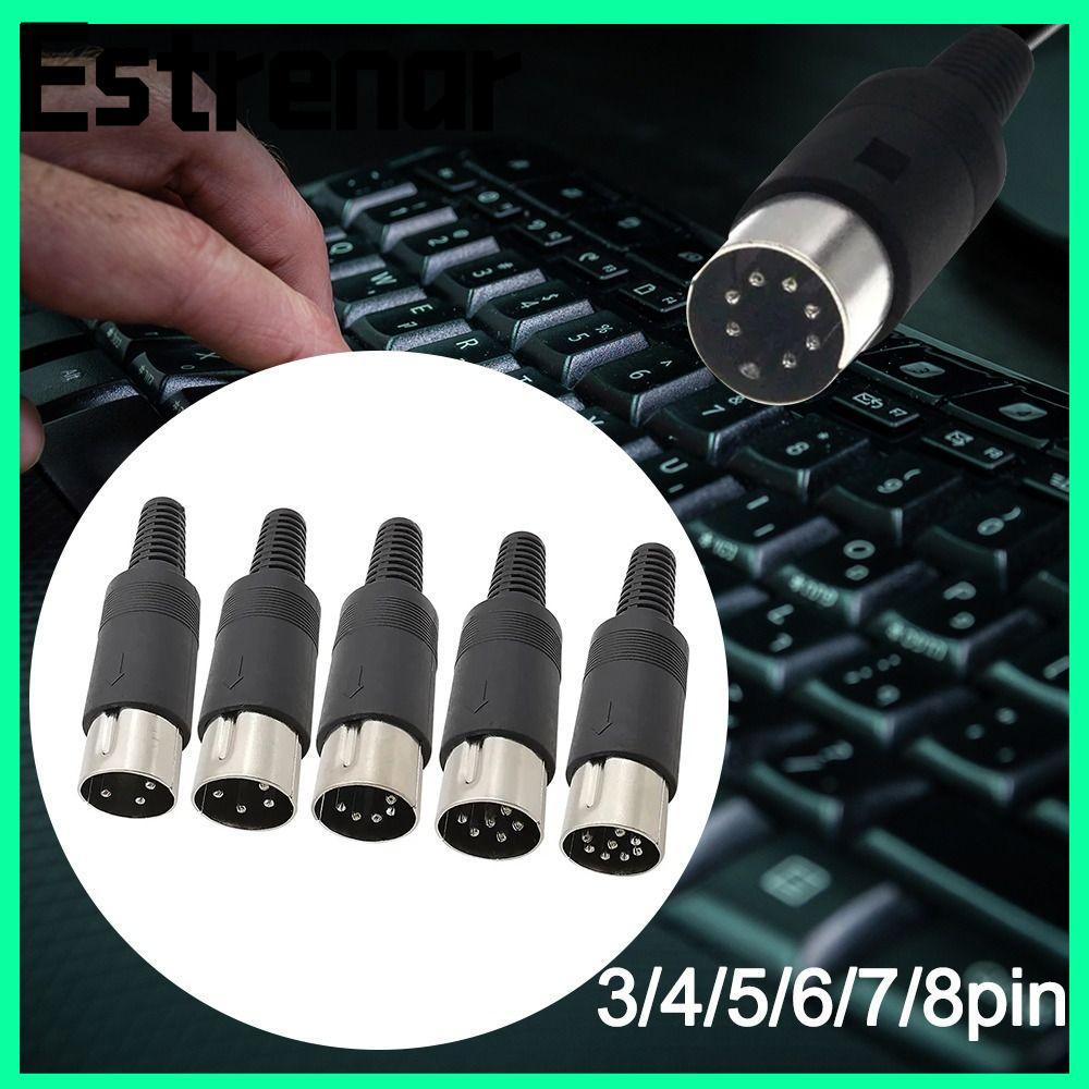 ESTRENAR DIN ชายหญิงปลั๊ก,จับพลาสติก 3pin 4pin 5pin 6pin 7pin 8 Pin Audio AV Connector Adapter, D Co