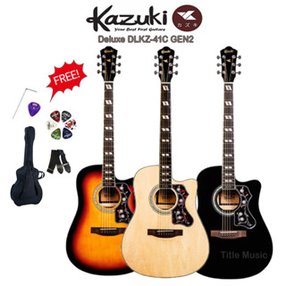 Kazuki Deluxe DLKZ-41C GEN2 กีตาร์โปร่งเจนใหม่ดีไซน์วินเทจ ร…
