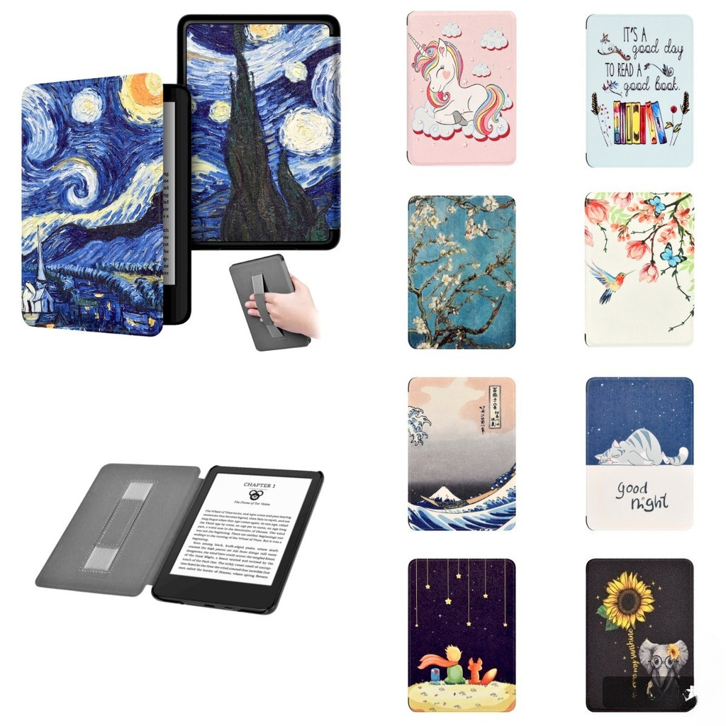 เคสหนัง PU มีสไตล์สําหรับ Kindle Paperwhite 3/2/1 –สายรัดข้อมือน้ําหนักเบา กันกระแทก