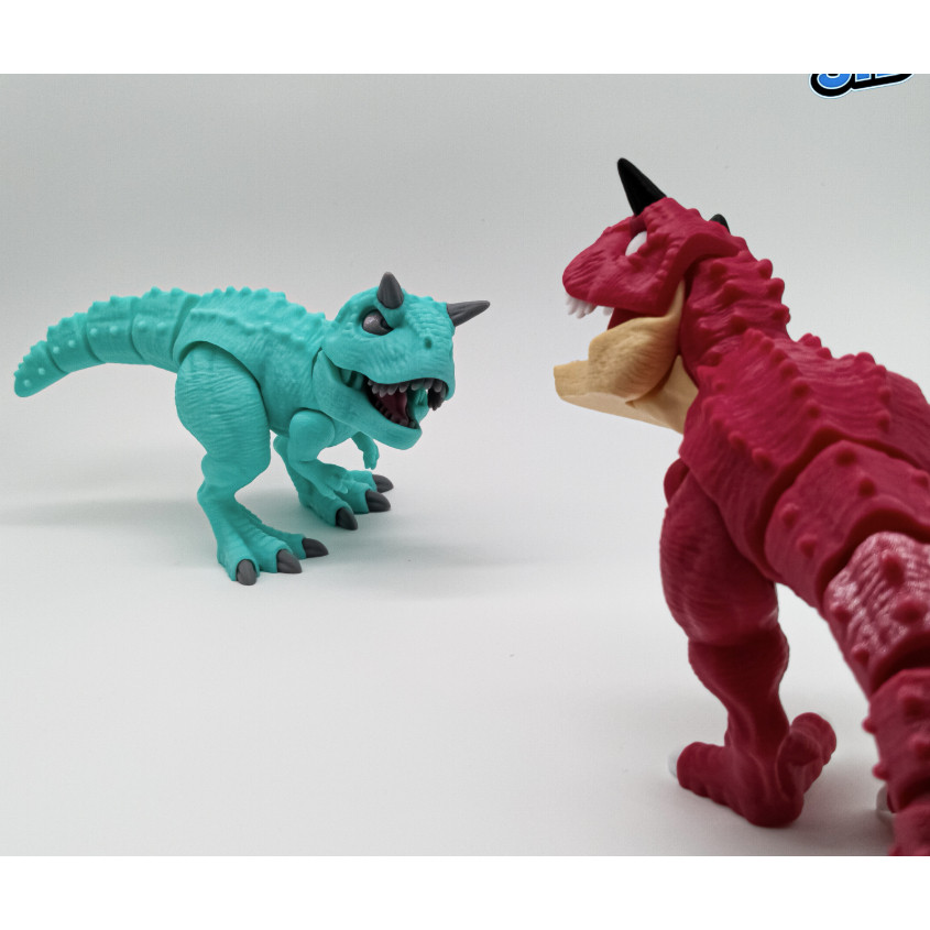 Cuero สมจริง Articulated Carnotaurus ของเล่นไดโนเสาร์ v2