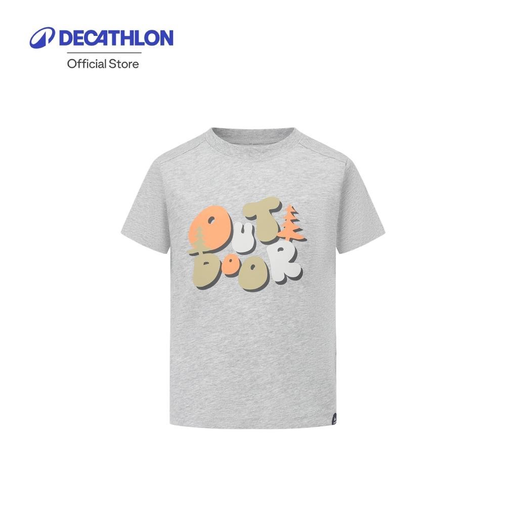 Decathlon BOYS’ TS MH100 - GREY เสื้อยืดสำหรับเด็กผู้ชาย รุ่น MH100 - สีเทา