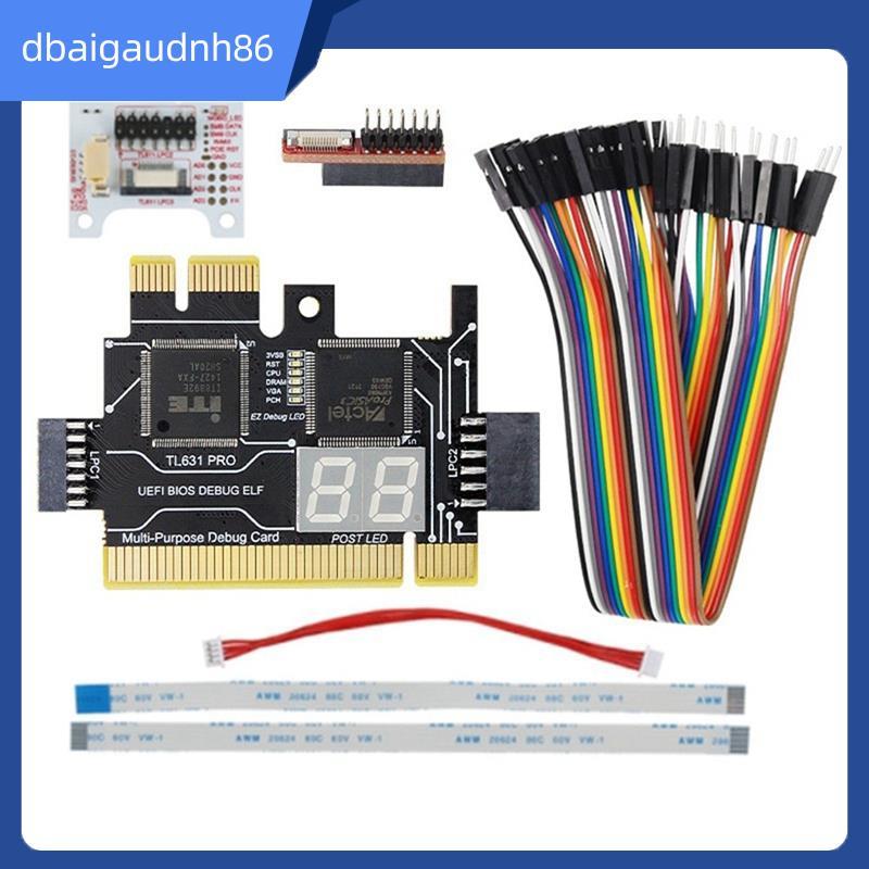 พร้อมสต็อกTL631 Pro LPC-DEBUG การ์ดวินิจฉัย PCI-E Mini PCI-E เมนบอร์ดมัลติฟังก์ชั่น