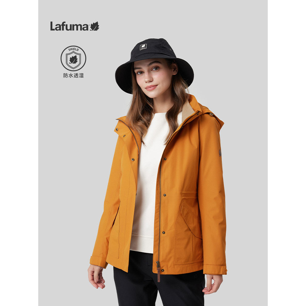 LAFUMA LAFUMA เสื้อแจ็คเก็ตกลางแจ้ง LXT เสื้อกันลมกันน้ําสุภาพสตรีเสื้อแจ็คเก็ตสามในหนึ่งเดียวผ้าฟลี