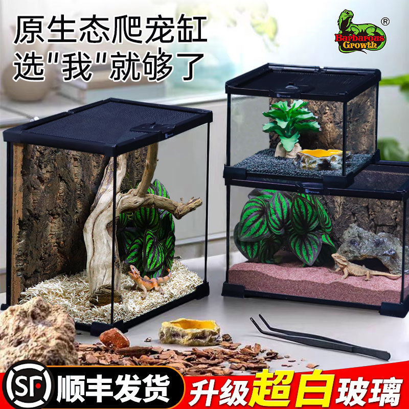 Ultra White Glass Climbing Tank Lizard Snake Beetle Tortoise Reptile Horned Frog Breeding Box Box Sp