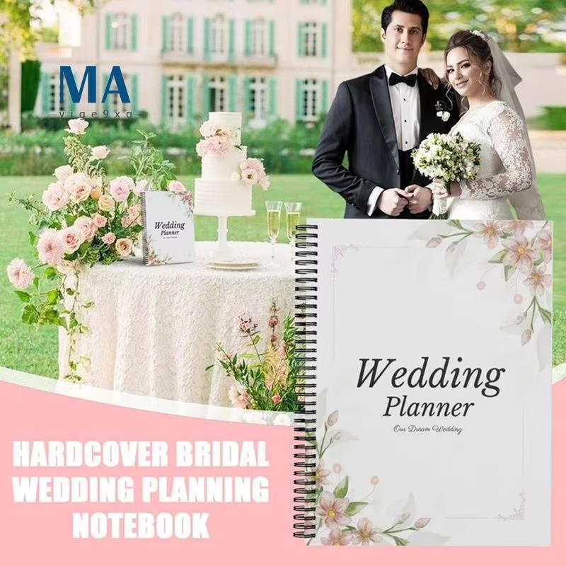 Meige9xqBridal Wedding Planner Organizer Notebook สําหรับเจ้าสาวคู่รักใหม่