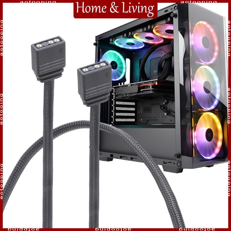 AOTO 24AWG ARGB Extension Cable สําหรับแฟนๆ ARGB และไฟ LED Strip 3 Pin Connectors