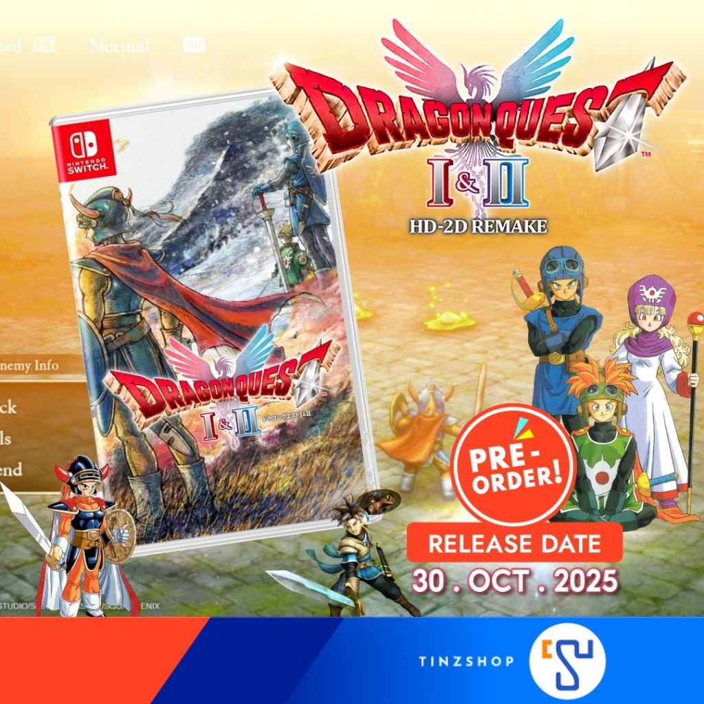 [ส่งด่วน] Nintendo Switch Game Dragon Quest I & II HD-2D Remake Zone Asia English : Tinzshop