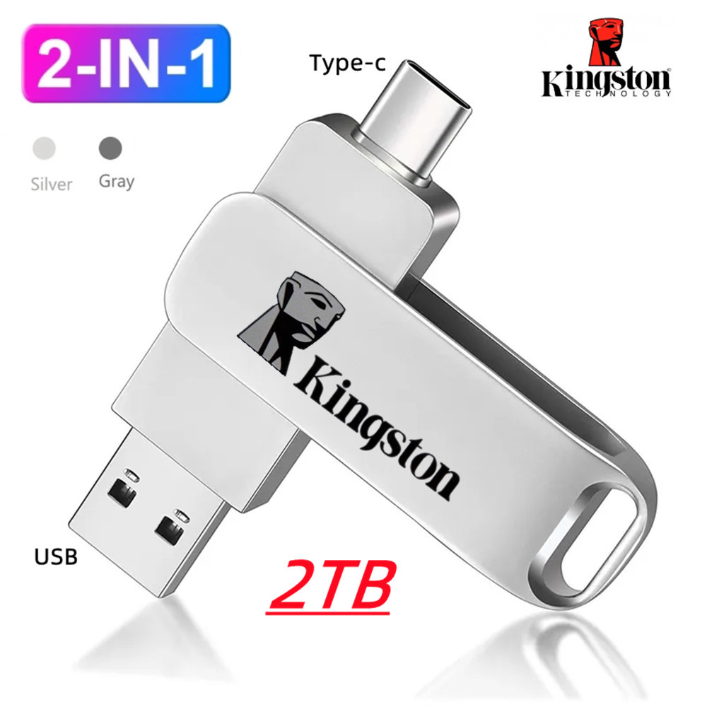 2TB OTG แฟลชไดรฟ์ 2 in 1 USB Type C แฟลชไดรฟ์ 1TB 512GB 256GB 128GB Pendrive ไดร