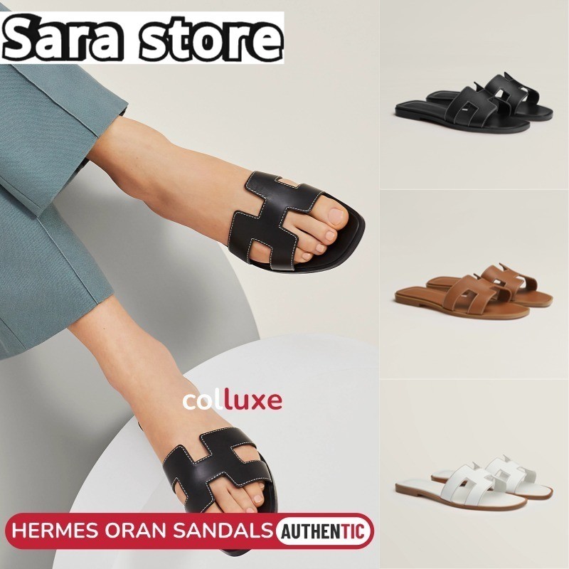 เฮอร์มีส Hermès Hermes Oran Sandals Flat sandals รองเท้าแตะ