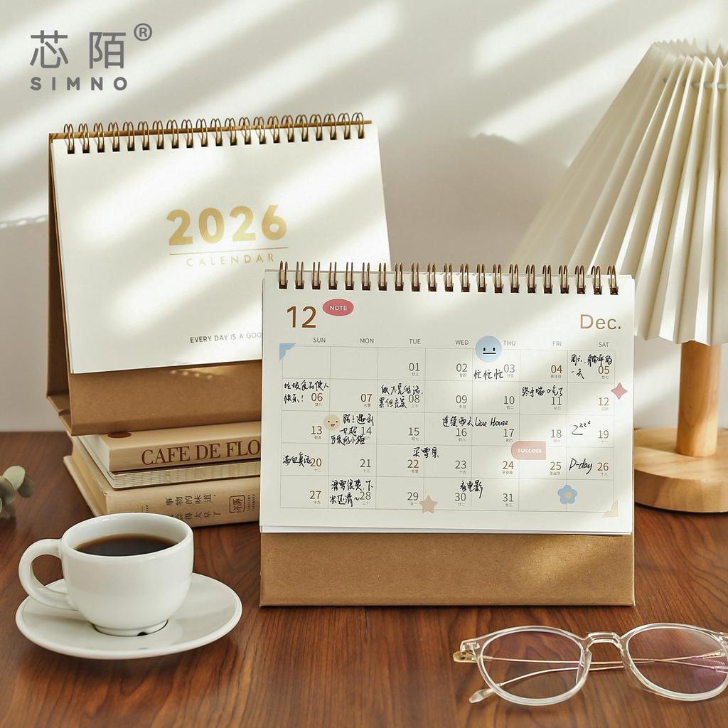 โต๊ะหรูหรา CALENDAR STANDING MINIMALIST CALENDAR 2026 ONE YEAR PLAN แผนหนึ่งปี