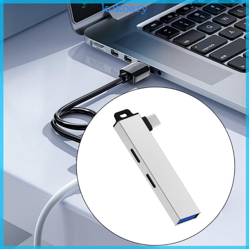KOK Durability USB C Hub Aluminium Type C Expansion Hub พร้อมการเชื่อมต่อ 2 ประเภท C และ USB3 0 เหมา
